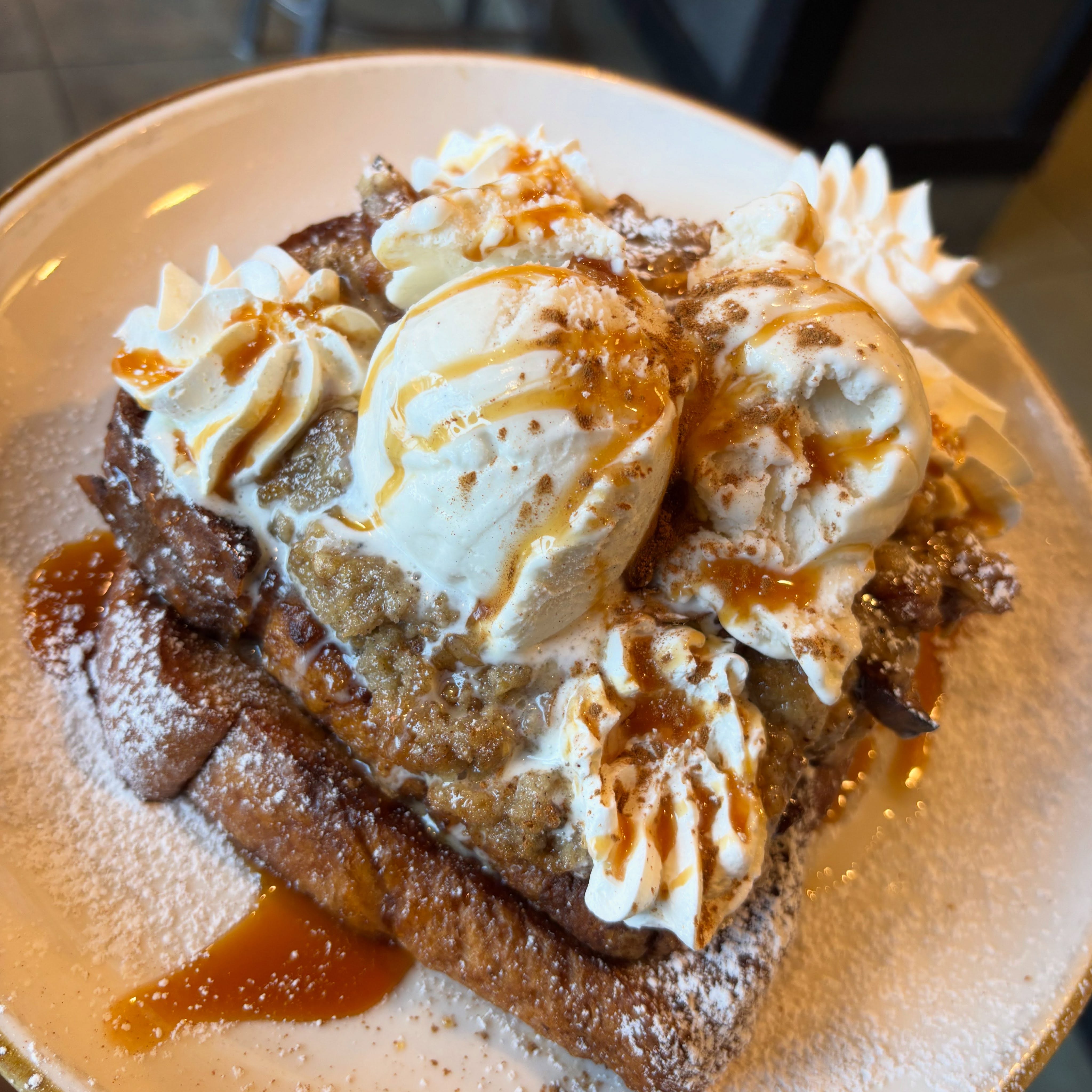 Peach cobbler French toast back on special! #supportsmallbusiness #breakfast #frenchtoast #brunch #buckscountypa