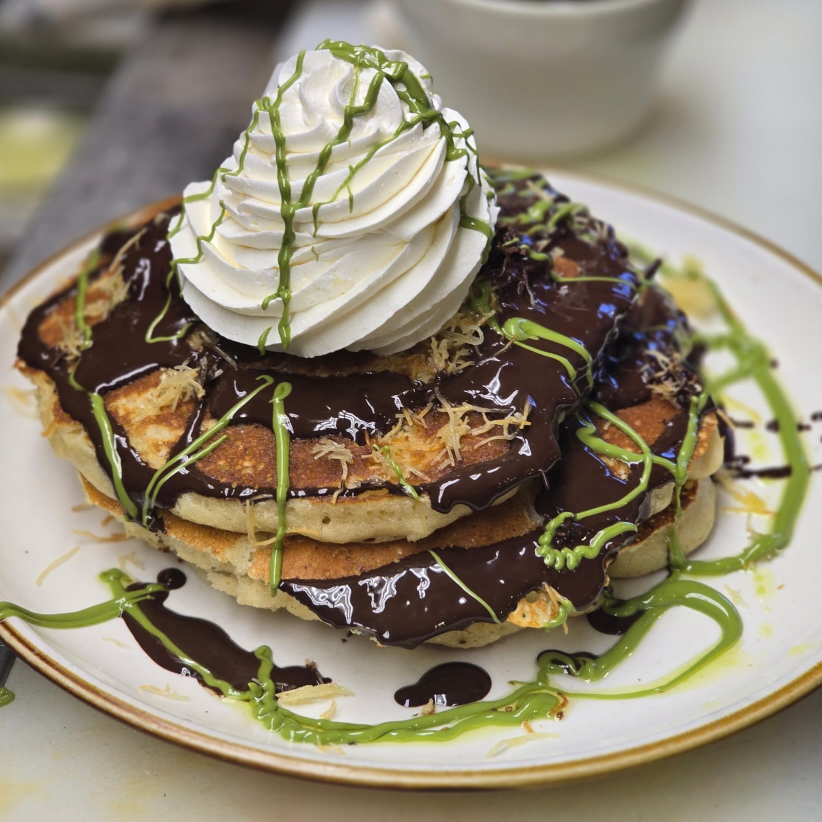 Dubai chocolate pancakes back on special 😋
