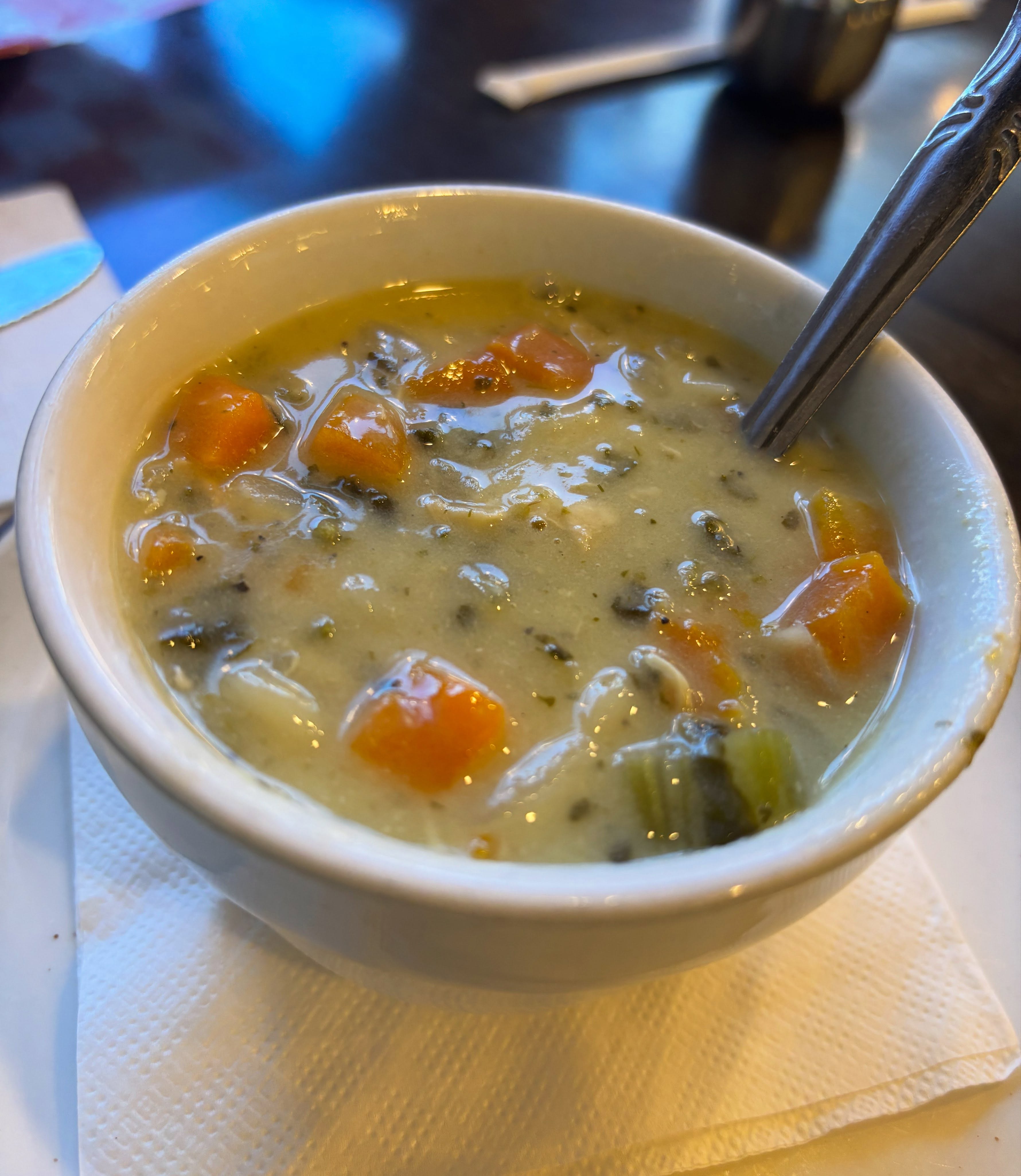 Greek egg lemon soup today is amazing!