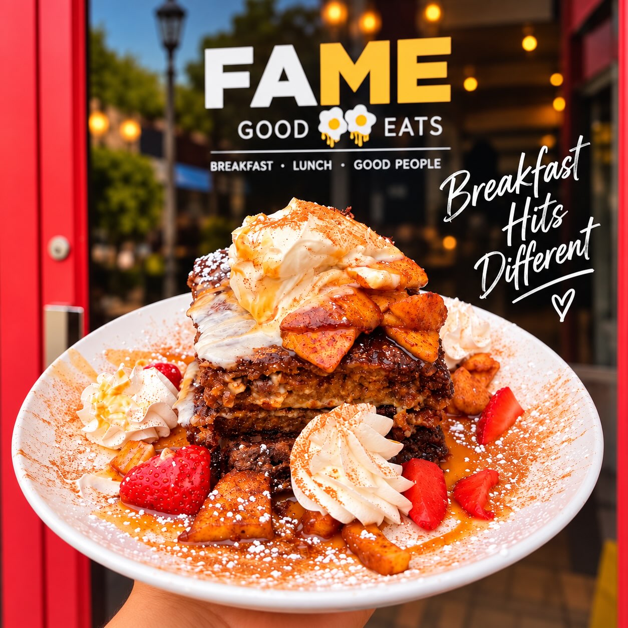 It’s back! 🎃🍞 Our Pumpkin Bread French Toast is back on the menu and ready for fall! 😋🍂

A huge thank you to everyone who continues to support us 